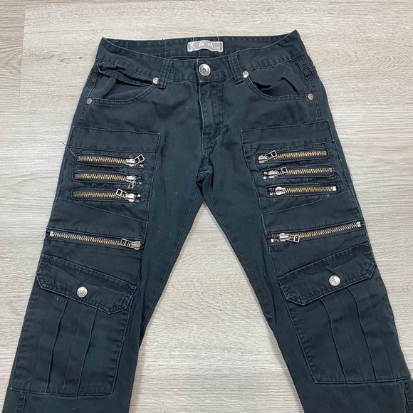 Kosmo Lupo K&M Rock Punk Zipper Y2K Jeans Men's 30x31 - Picture 2 of 11